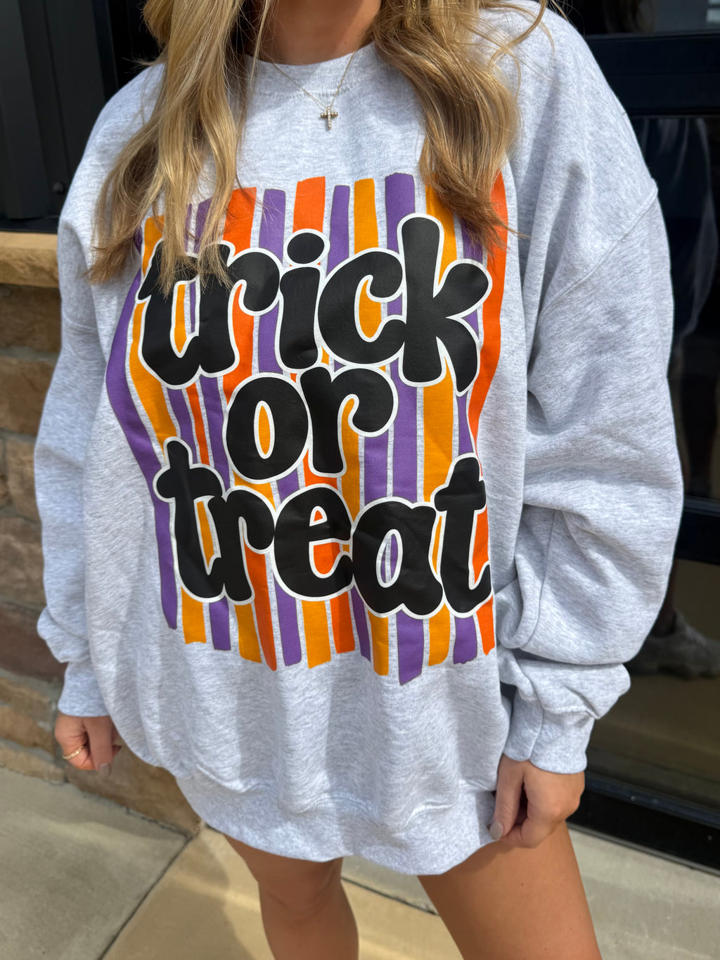 Trick or Treat Sweatshirt - Grey